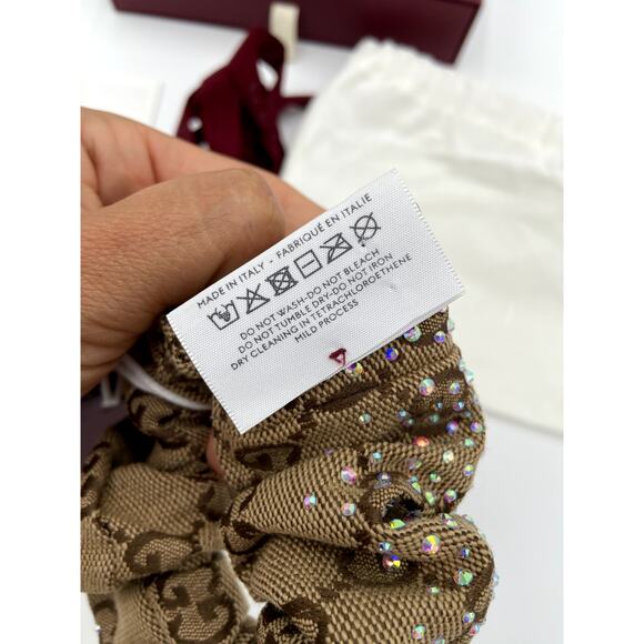 Gucci Canvas Scrunchie with Crystals - Picture 7 of 10